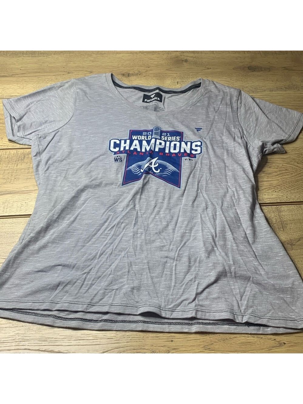 Fanatics Womens Atlanta Braves 2021 World Series Champions 2021 T Shirt Size XL